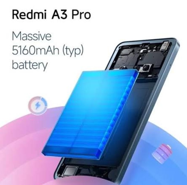 Redmi A3 Pro price in Nigeria showing the smartphone design and display